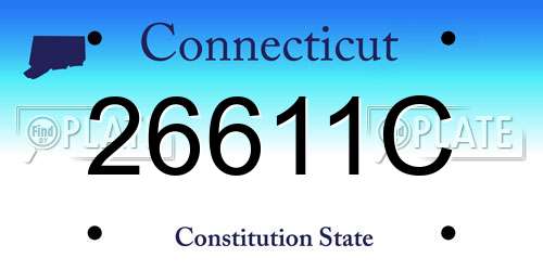 26611C Connecticut License Plate
