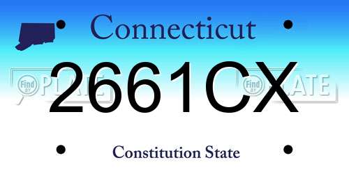 2661CX Connecticut License Plate