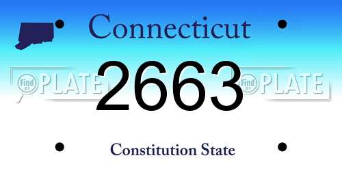 2663 Connecticut License Plate