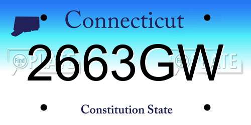 2663GW Connecticut License Plate