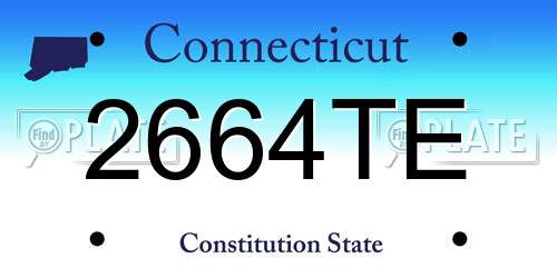 2664TE Connecticut License Plate