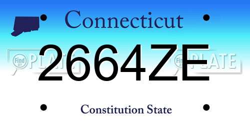 2664ZE Connecticut License Plate
