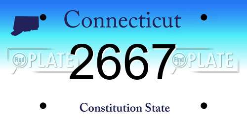 2667 Connecticut License Plate