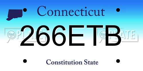 266ETB Connecticut License Plate