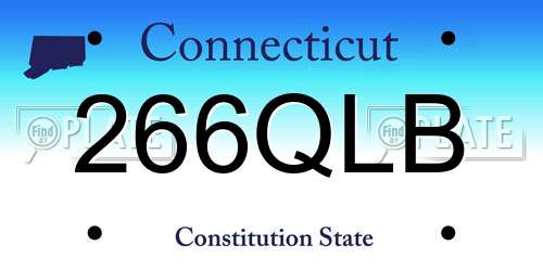 266QLB Connecticut License Plate