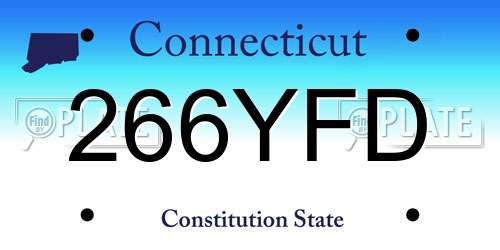 266YFD Connecticut License Plate