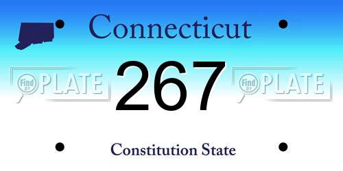267 Connecticut License Plate