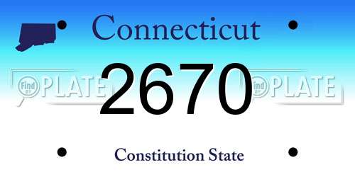 2670 Connecticut License Plate