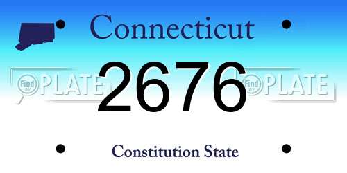 2676 Connecticut License Plate