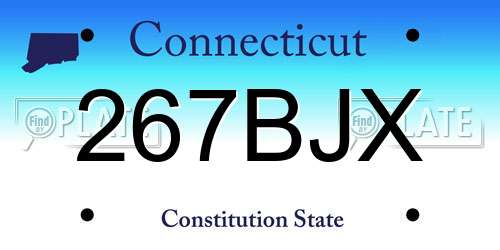 267BJX Connecticut License Plate
