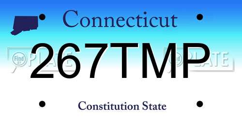267TMP Connecticut License Plate