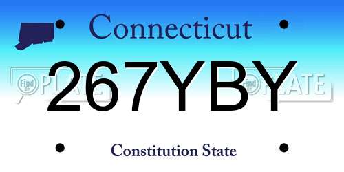 267YBY Connecticut License Plate