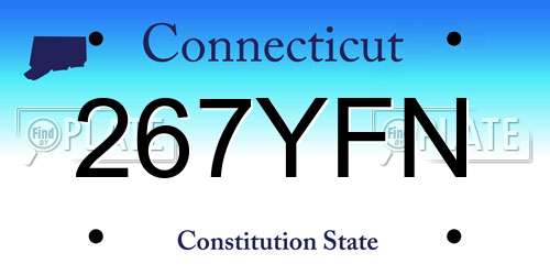 267YFN Connecticut License Plate