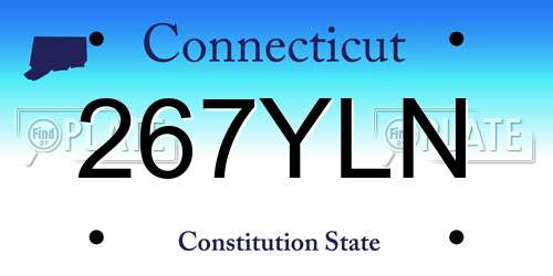 267YLN Connecticut License Plate