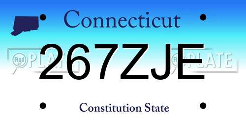 267ZJE Connecticut License Plate