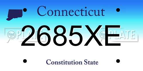 2685XE Connecticut License Plate