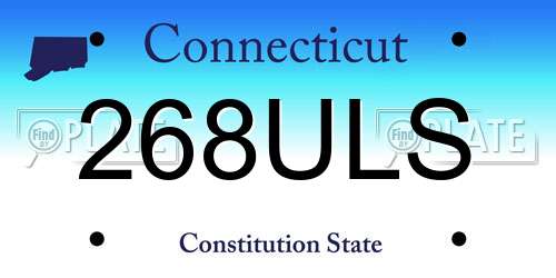 268ULS Connecticut License Plate