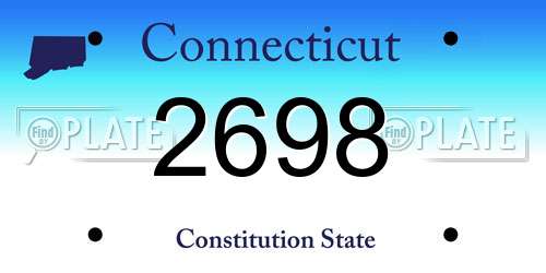 2698 Connecticut License Plate
