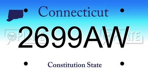 2699AW Connecticut License Plate