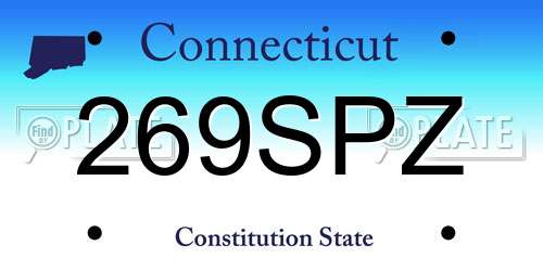 269SPZ Connecticut License Plate