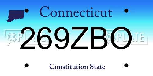 269ZBO Connecticut License Plate
