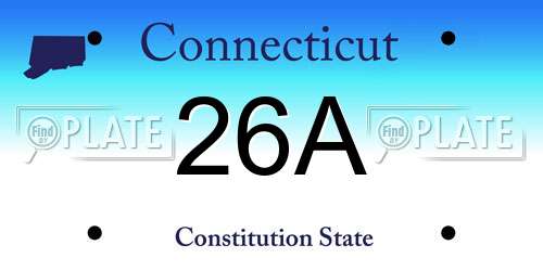 26A Connecticut License Plate