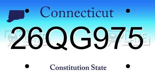 26QG975 Connecticut License Plate