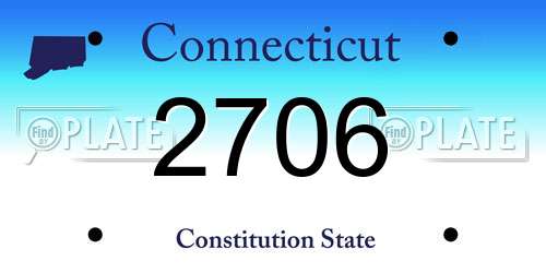 2706 Connecticut License Plate
