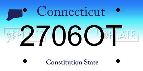2706OT Connecticut License Plate