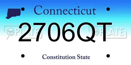 2706QT Connecticut License Plate