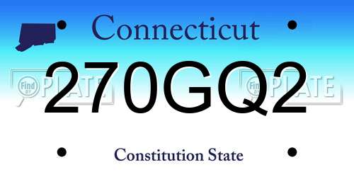 270GQ2 Connecticut License Plate