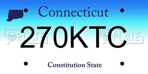 270KTC Connecticut License Plate