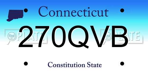 270QVB Connecticut License Plate