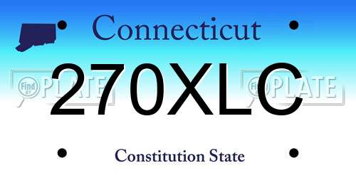 270XLC Connecticut License Plate