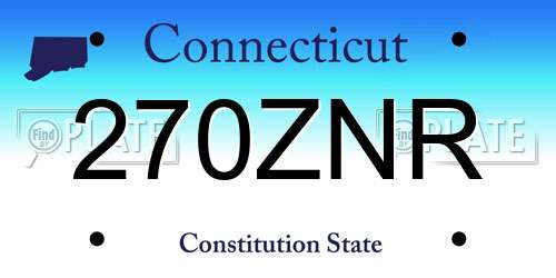 270ZNR Connecticut License Plate