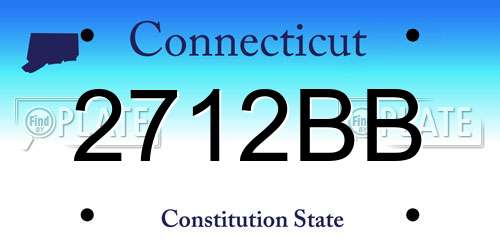 2712BB Connecticut License Plate