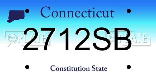 2712SB Connecticut License Plate