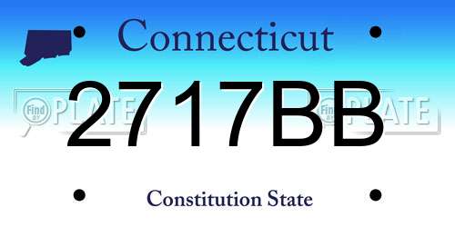 2717BB Connecticut License Plate