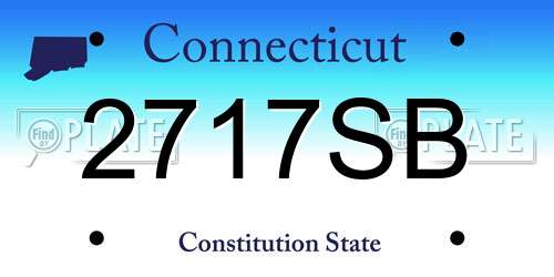 2717SB Connecticut License Plate