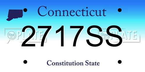 2717SS Connecticut License Plate