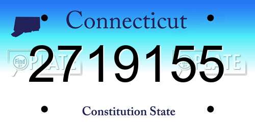 2719155 Connecticut License Plate