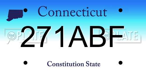 271ABF Connecticut License Plate