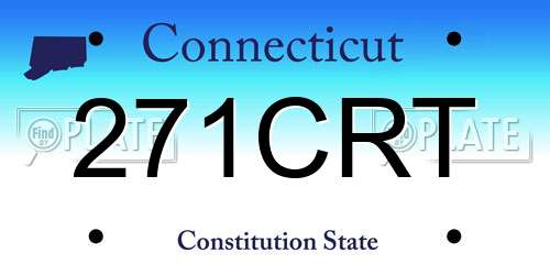 271CRT Connecticut License Plate