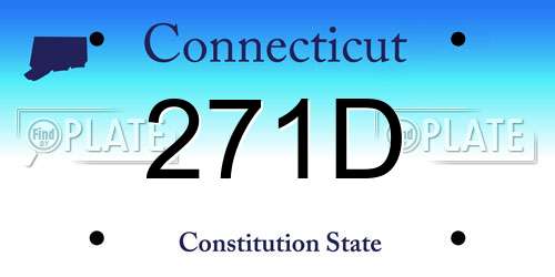 271D Connecticut License Plate