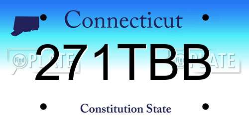 271TBB Connecticut License Plate