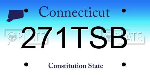 271TSB Connecticut License Plate