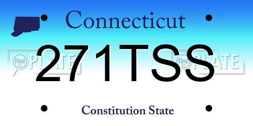 271TSS Connecticut License Plate