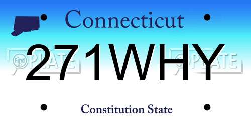 271WHY Connecticut License Plate