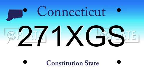 271XGS Connecticut License Plate