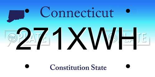271XWH Connecticut License Plate